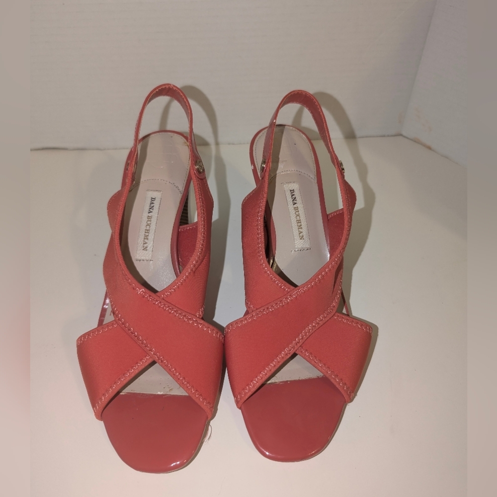 Fana Buchman Sadie Coral Slingback Sandals Size‎ 9.5